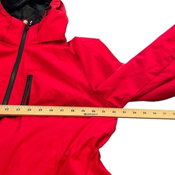 Tommy Hilfiger Red Jacket - missing inner jacket. Size Large-Several zip pockets - Picture 7 of 15